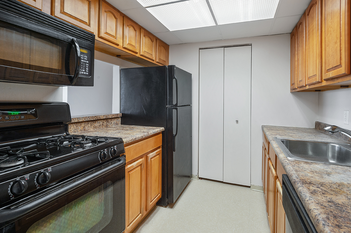 Kitchen in an apartment unit