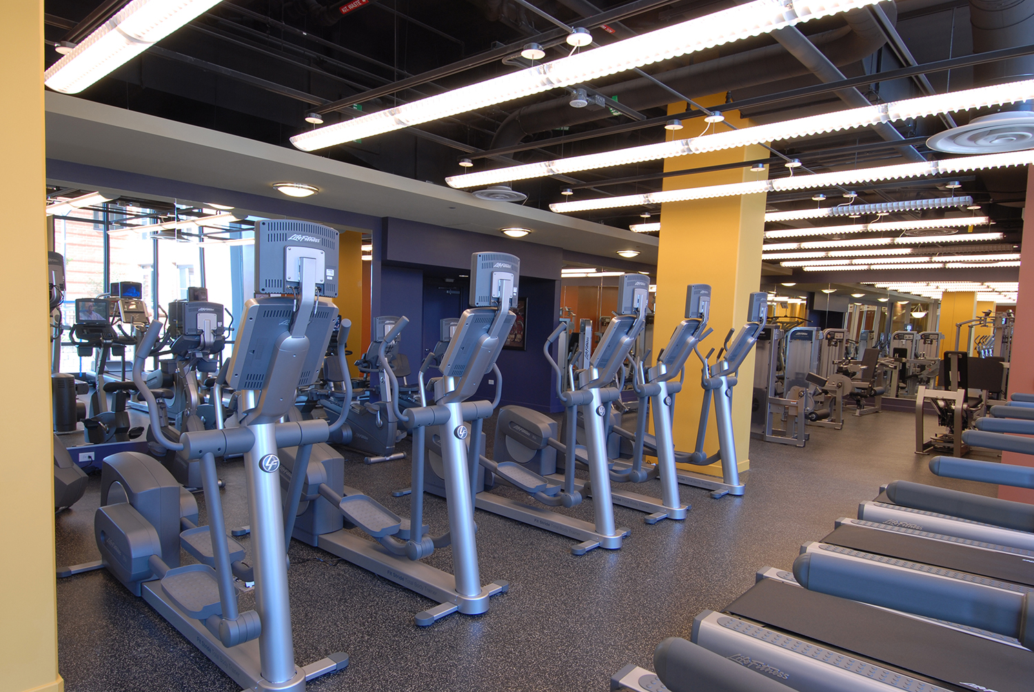 Fitness center at an apartment building