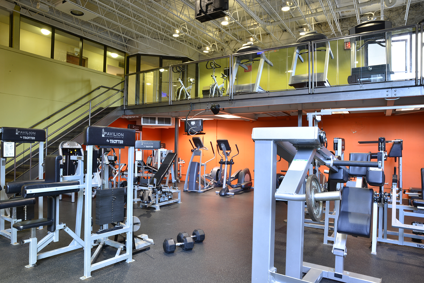 Fitness center in an apartment building